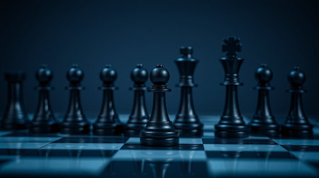 Chess board game concept of business ideas and competition and strategy ideasの写真素材