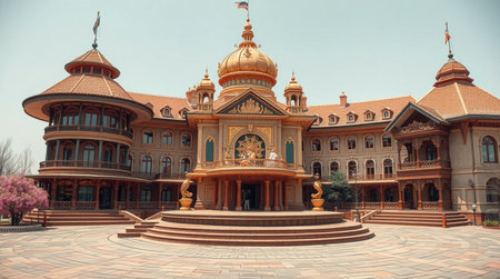 Kolkata City Hall in Kolkata, Indiaの写真素材