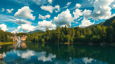 Beautiful lake in the mountains, Altai Republic, Russia.