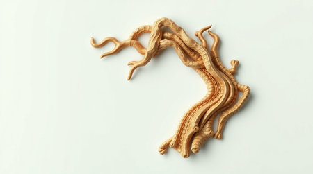 3d rendering of a golden sculpture on a white background.の写真素材