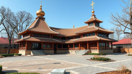 Temple of the Sacred Tooth Relic in Kowloon, Hong Kongの写真素材