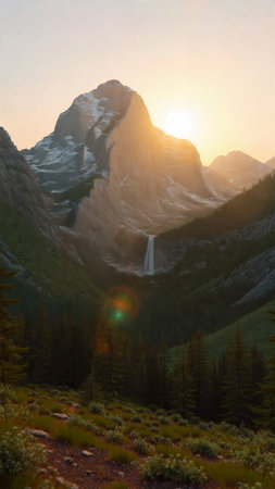 Sunset in the Dolomites, Italy. Beautiful view of the mountainsの写真素材