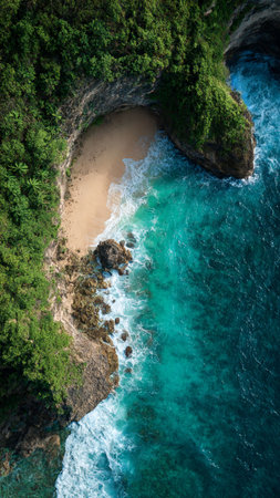 Aerial view of Nusa Penida island, Bali, Indonesiaの写真素材