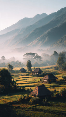 Rice terraces at Chiangmai province, Thailand.の写真素材