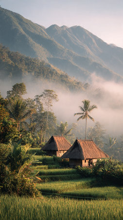Rice terraces in Bali, Indonesia. Bali is one of the most beautiful places in the world.