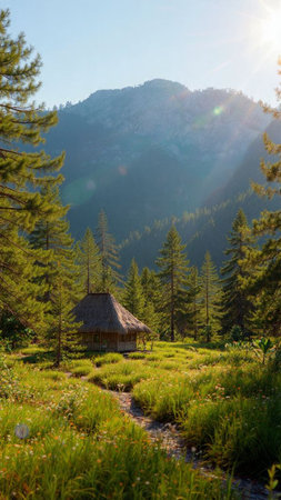 Beautiful summer landscape in the mountains.の写真素材