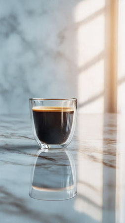 Coffee cuple table with sunlight from window, stock photo