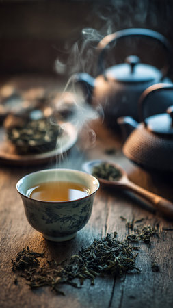 tea ceremony,tea ceremony,tea cup and teapotの写真素材