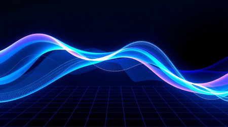 Futuristic technology wave background. Vector illustration for your design.