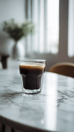 Coffee cup on table, stock photoの写真素材