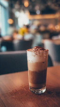 Coffee latte in coffee shop - vintage effect style picturesの写真素材