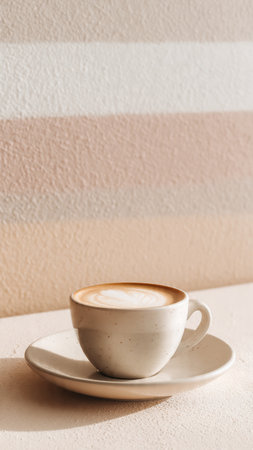 Coffee cup on table in coffee shop - vintage effect style pictures
