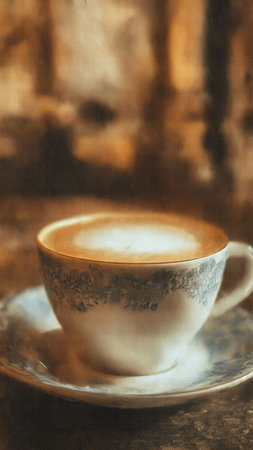 Coffee cup in coffee shop - vintage effect style pictures.の写真素材