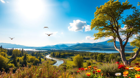 Beautiful landscape of Lake Tekapo, South Island, New Zealandの写真素材
