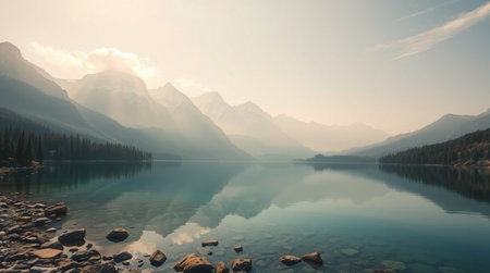 Panoramic view of Lake Louise, Banff National Park, Alberta, Canada
