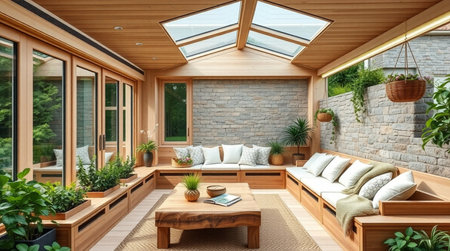 Interior of a modern living room. 3d render. 3d illustration