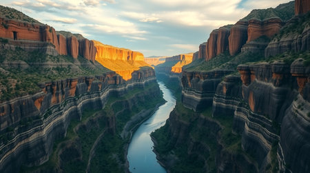 Panoramic view of Colorado River in Canyonlands National Park, Utah, USA