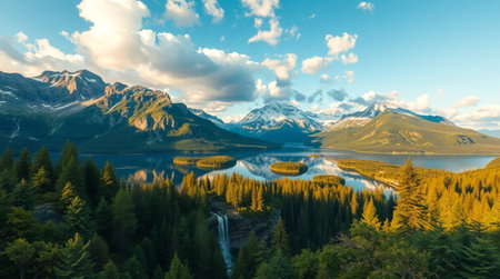 Panoramic view of Banff National Park, Alberta, Canada