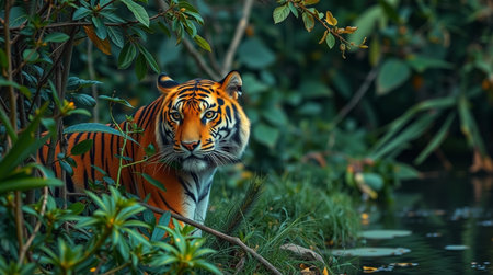 Sumatran Tiger in natural habitat.の写真素材