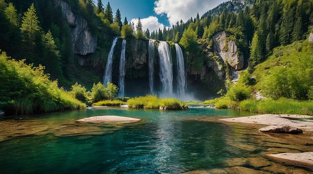 Panoramic view of a national parkの写真素材