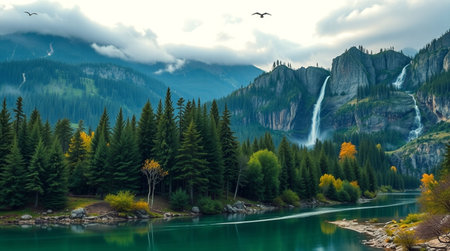 Yosemite National Park, California, USA. Beautiful autumn landscape.