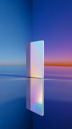 3d render, abstract background, empty scene, pastel colorsの写真素材