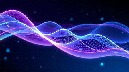 Abstract technology background. Futuristic hi-tech digital wave. Vector illustration.