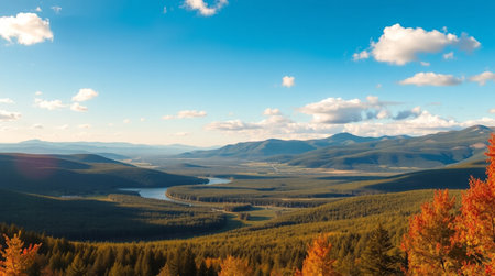 Beautiful autumn landscape in the Altai mountains. Siberia, Russiaの写真素材