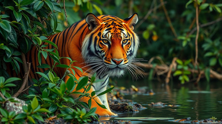 Sumatran Tiger in natural habitat