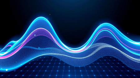 Abstract technology background. Futuristic wave design. Vector illustration EPS10