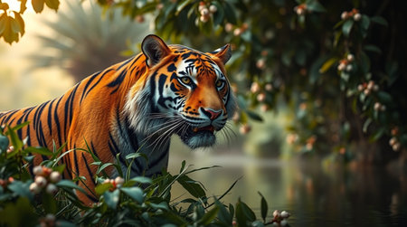 Tiger in the jungle of Borneo, Malaysia