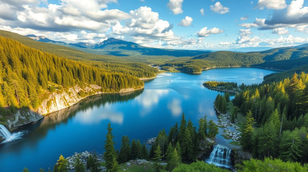 Beautiful mountain lake in the Altai mountains. Siberia, Russiaの写真素材