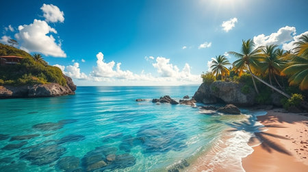 Panoramic view of beautiful beach.の写真素材