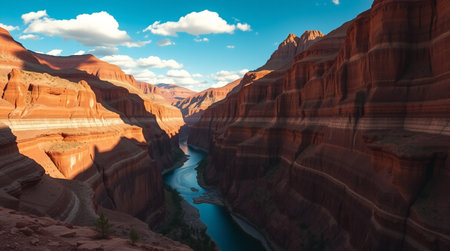 Colorado River in Arizona, United States. Panoramic view.の写真素材