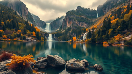 Beautiful autumn scene.の写真素材