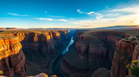 Sunset view of the Grand Canyon National Park, Arizona, USAの写真素材