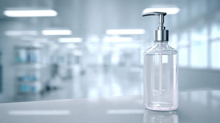Hand sanitizer gel dispenser bottle. 3d rendering.の写真素材