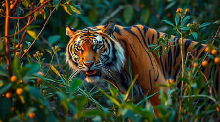 Tiger in Ranthambore National Park, Indiaの写真素材