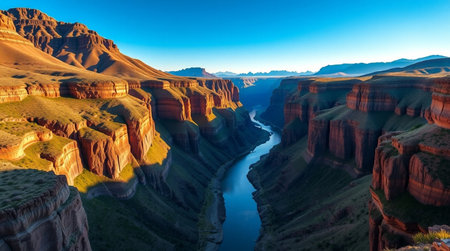 Sunset over the Colorado River in Canyonlands National Park, USAの写真素材
