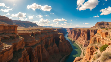 Panoramic view of the Colorado River in Arizona, United Statesの写真素材