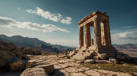 Temple of Poseidon in the Valley of the Temples, Agrigento, Sicilyの写真素材