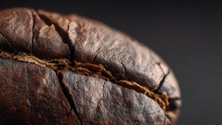 Coffee beans on a black background. Close-up.の写真素材