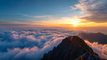 Beautiful sunrise at Phu Chi Fa, Chiangrai, Thailandの写真素材