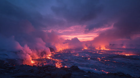 Kawah Ijen Volcano at sunrise, East Java, Indonesia