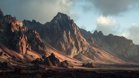 Panoramic view of the mountains in the Sinai desert, Egypt