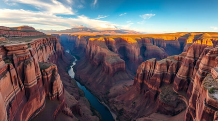 Panoramic view of the Grand Canyon in Arizona, United Statesの写真素材