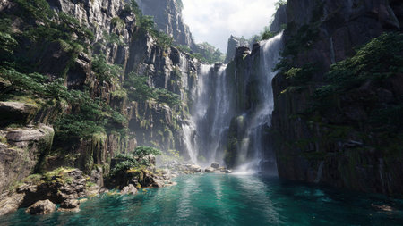 Tad Mok waterfall. Tad Mok waterfall is one of the most beautiful waterfalls.