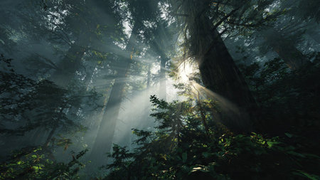 Morning in the Redwood Forest, California, United States of America