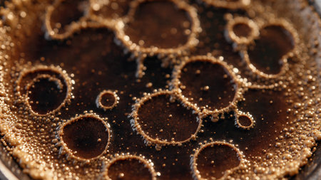 Close-up view of petri dishes with bacteria in petri dish