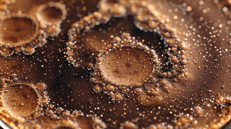 Bubbles in a petri dish as a background. Macro